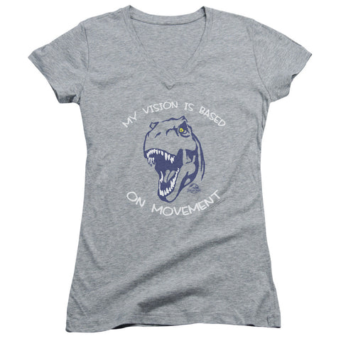 Juniors Sheer Cap Sleeve V-Neck