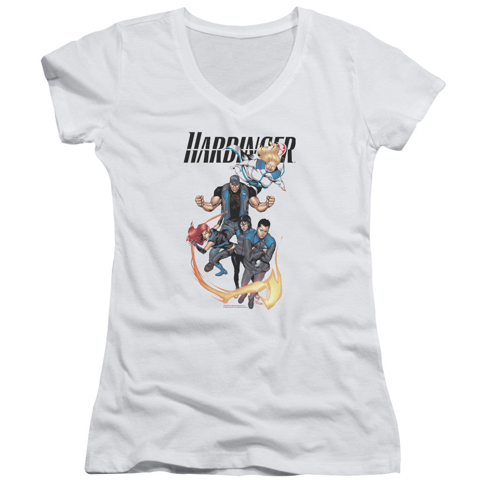 Juniors Sheer Cap Sleeve V-Neck