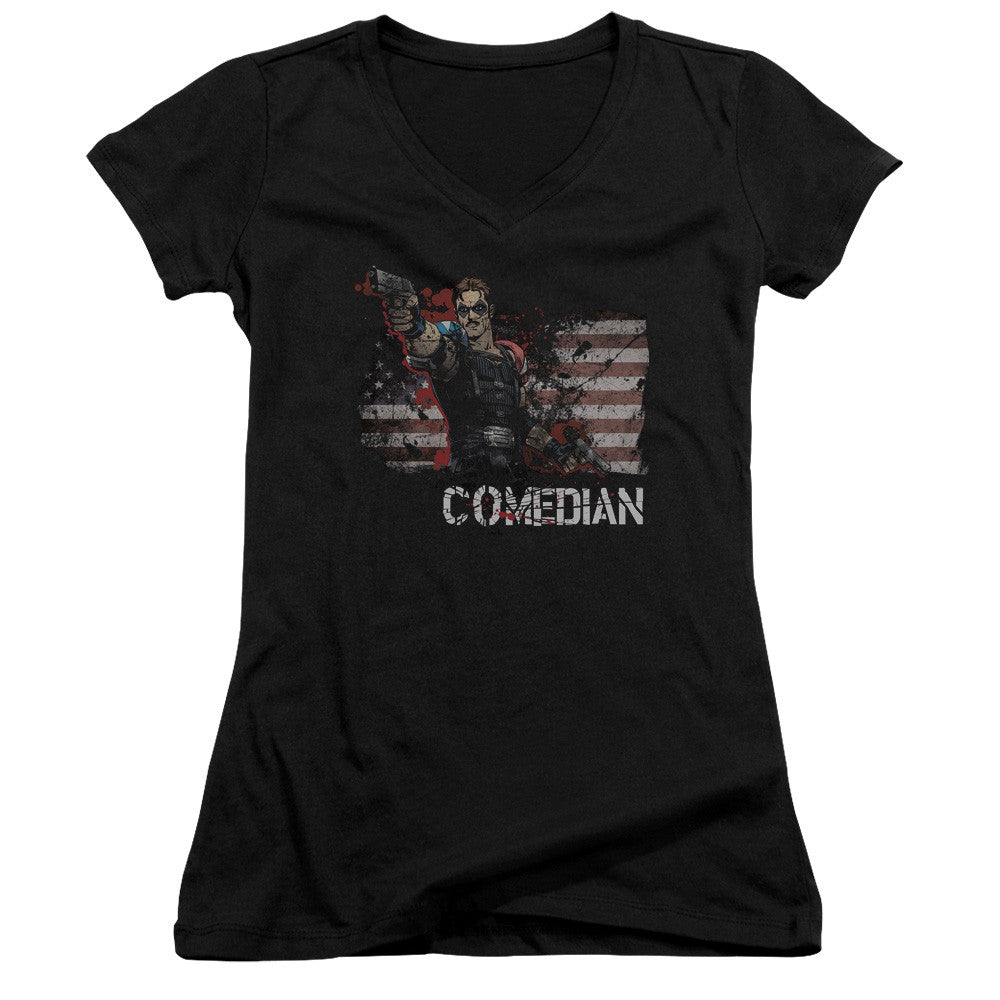 Juniors Sheer Cap Sleeve V-Neck