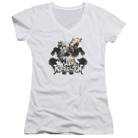 Juniors Sheer Cap Sleeve V-Neck