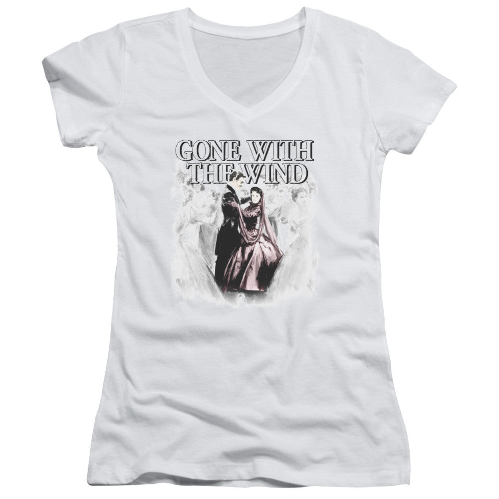 Juniors Sheer Cap Sleeve V-Neck