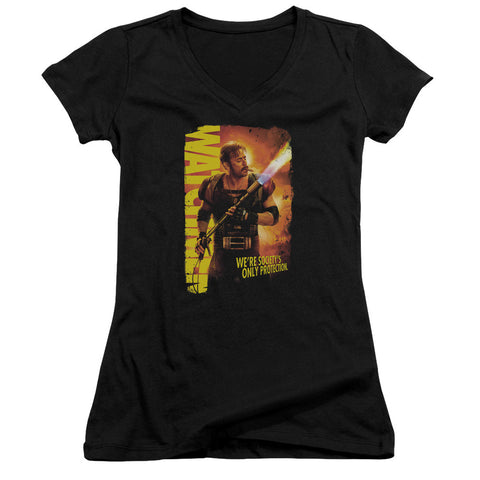 Juniors Sheer Cap Sleeve V-Neck