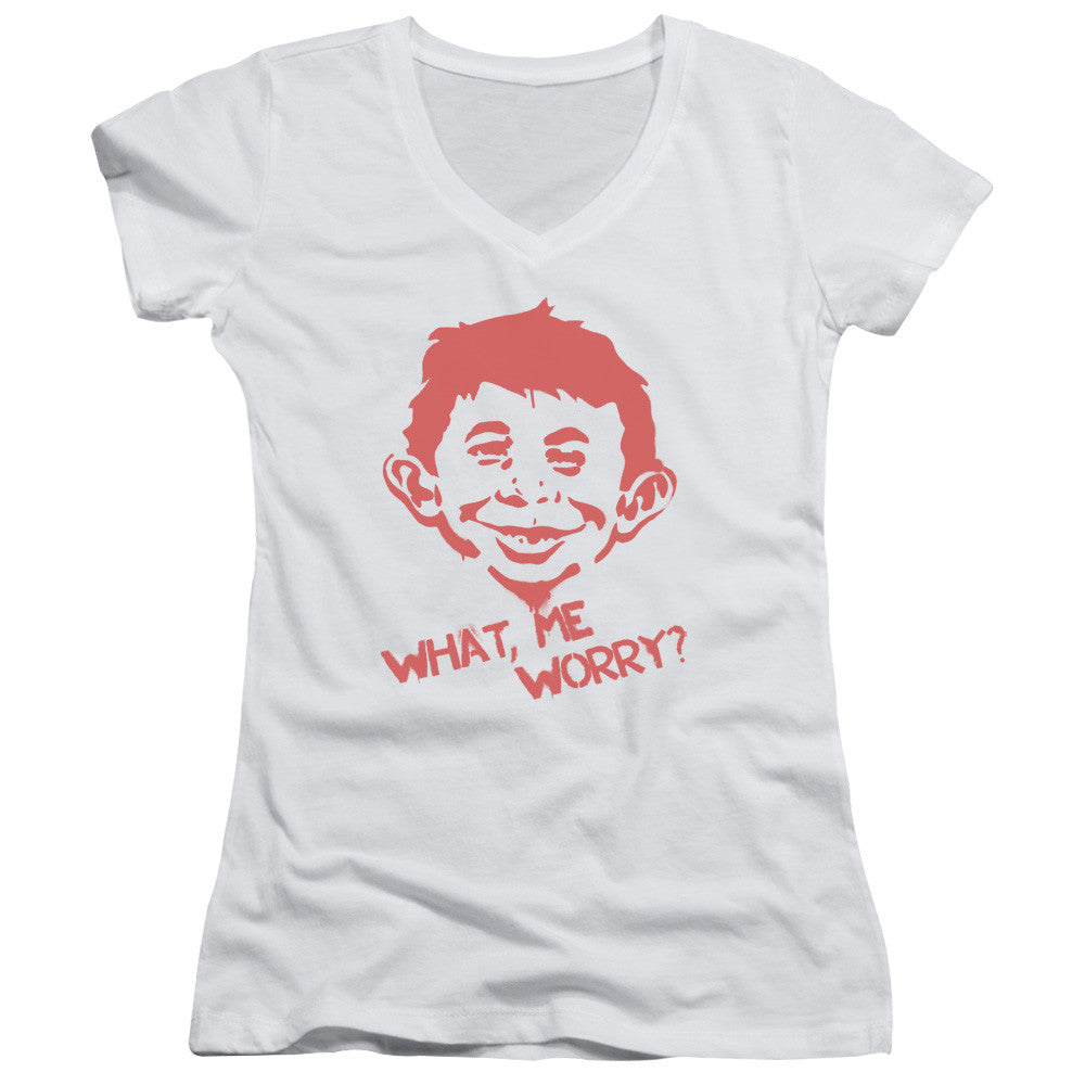 Juniors Sheer Cap Sleeve V-Neck