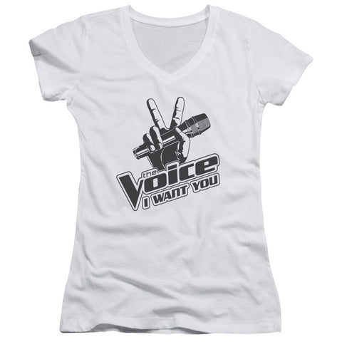 Juniors Sheer Cap Sleeve V-Neck