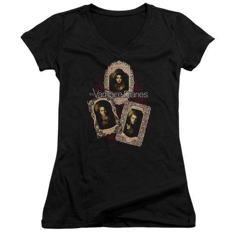 Juniors Sheer Cap Sleeve V-Neck