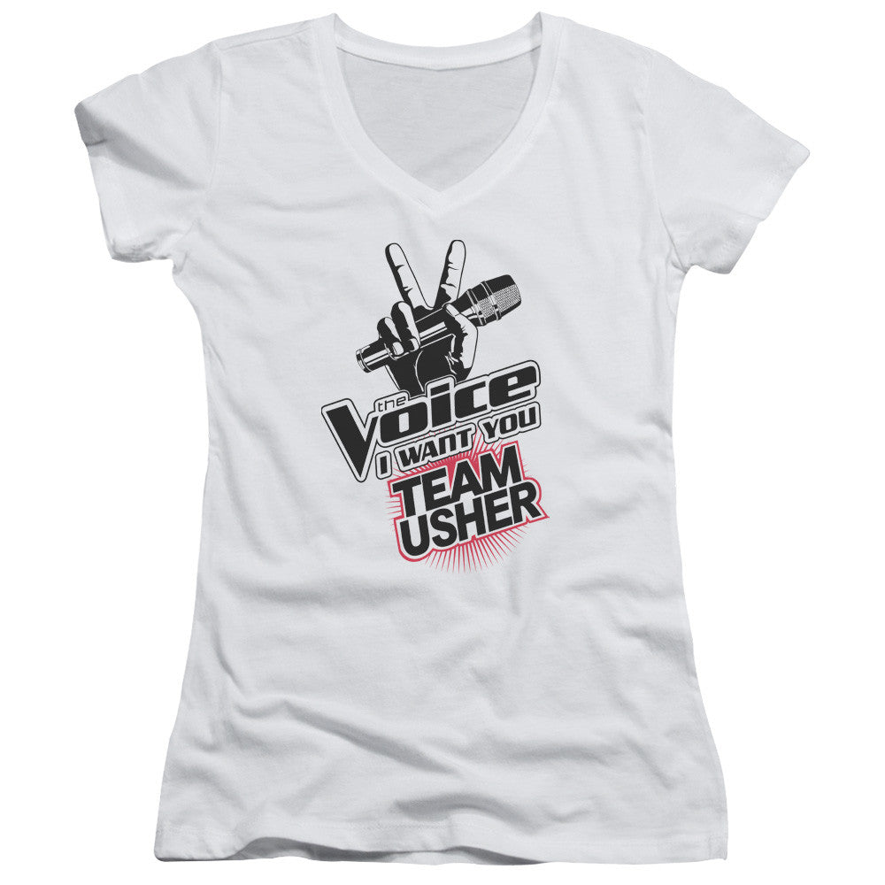 Juniors Sheer Cap Sleeve V-Neck