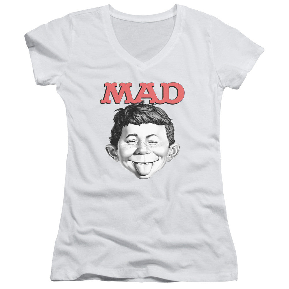 Juniors Sheer Cap Sleeve V-Neck