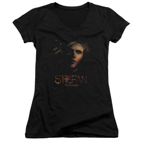 Juniors Sheer Cap Sleeve V-Neck