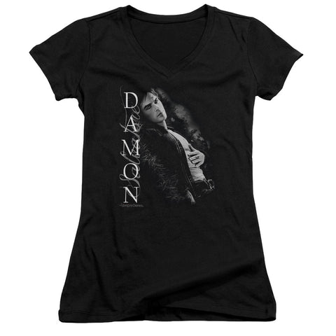 Juniors Sheer Cap Sleeve V-Neck