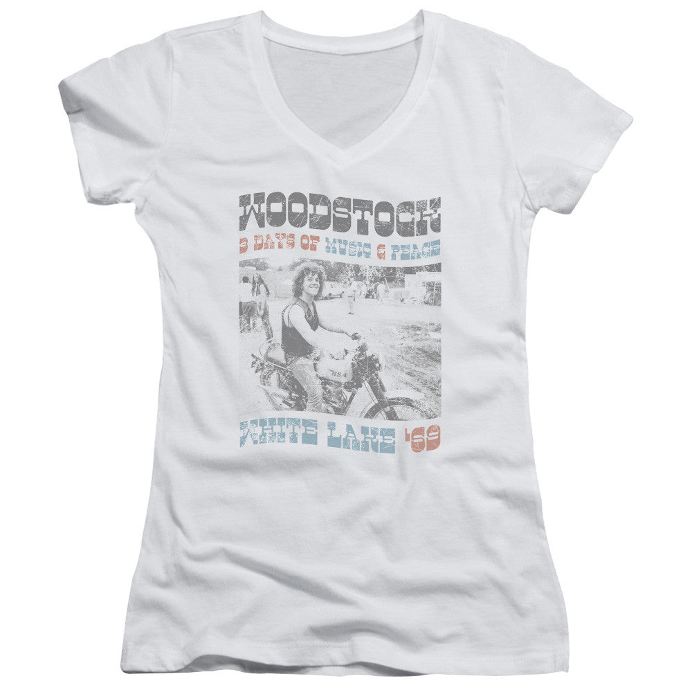 Juniors Sheer Cap Sleeve V-Neck