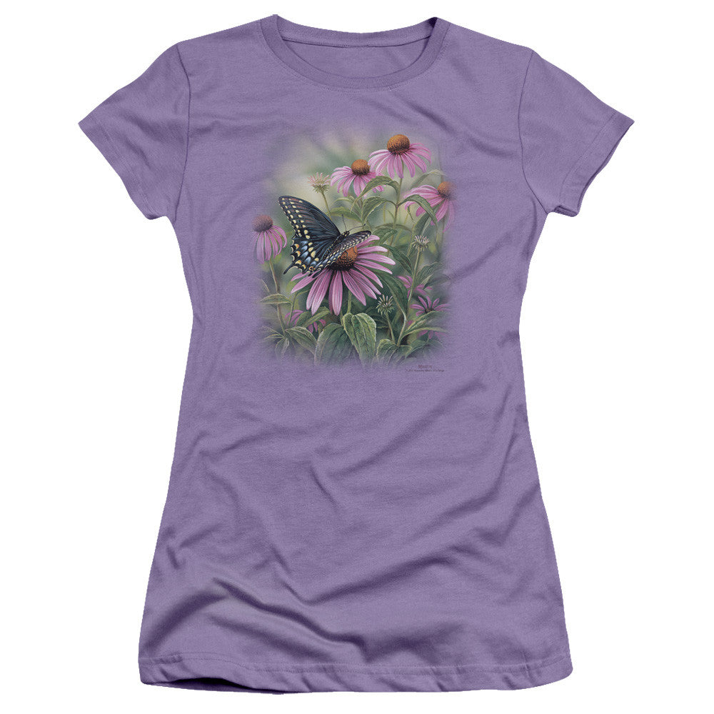 Juniors Sheer Cap Sleeve